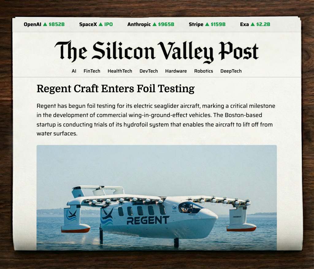 Regent Craft Enters Foil Testing