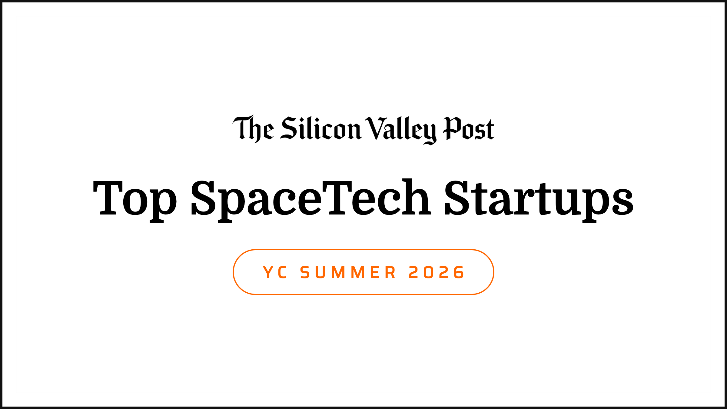 The Top SpaceTech Startups in YC S26